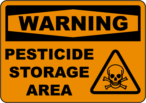 Warning Pesticide Storage Area Sign 