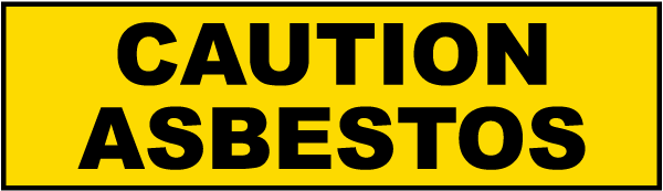 Caution Asbestos Label