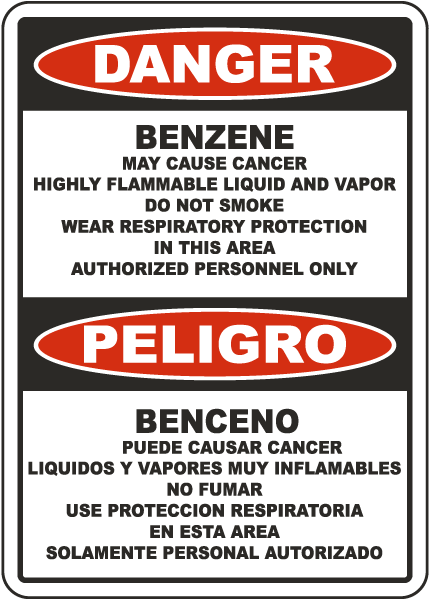 Bilingual Benzene Sign