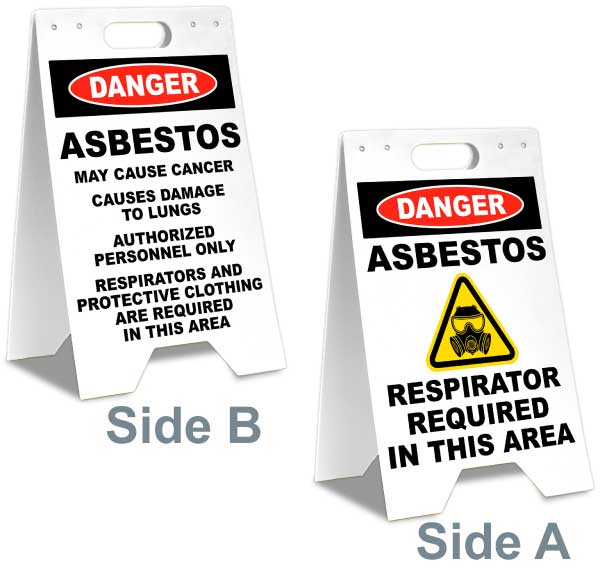 Asbestos Repirator Required Floor Sign
