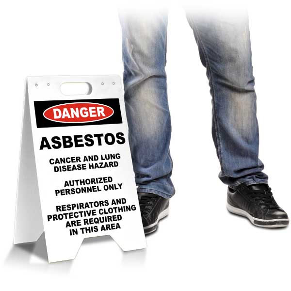 Danger Asbestos Floor Stand Sign