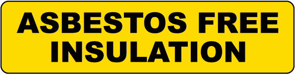 Asbestos Free Insulation Label
