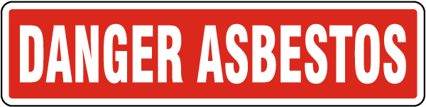 Danger Asbestos Label
