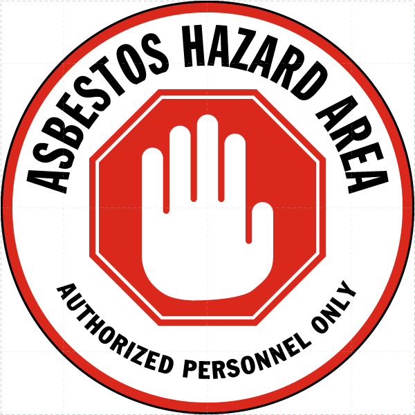 Asbestos Hazard Area Floor Sign