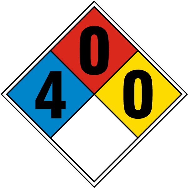 NFPA 4-0-0 Diamond Sign