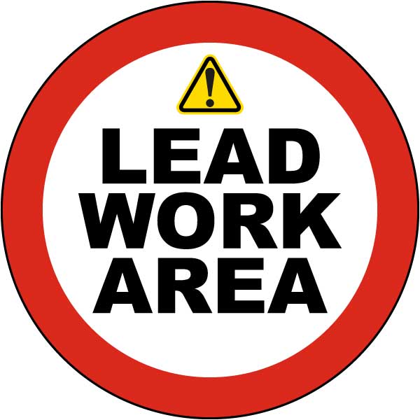 Lead Work Area Floor Sign