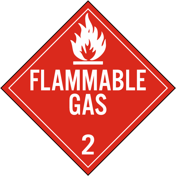 Flammable Gas Class 2 Placard Save 10 Instantly