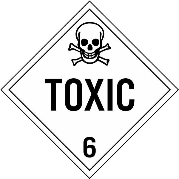 Toxic Class 6 Placard