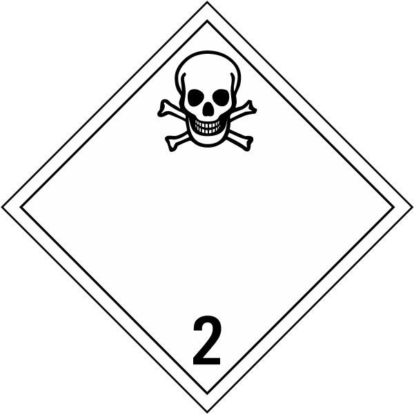 Toxic Gas Class 2 Placard