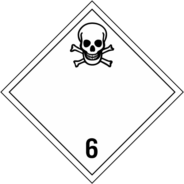 Poison Gas Class 6 Placard