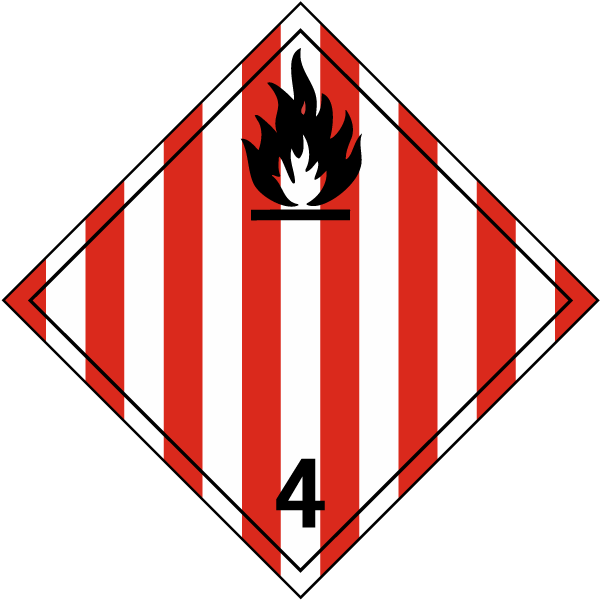 Flammable Solid Class 4 Placard