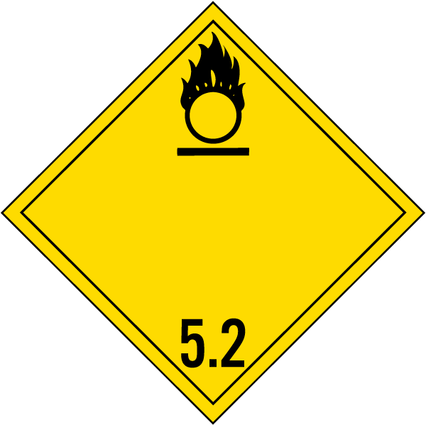 Organic Peroxide Class 5.2 Placard