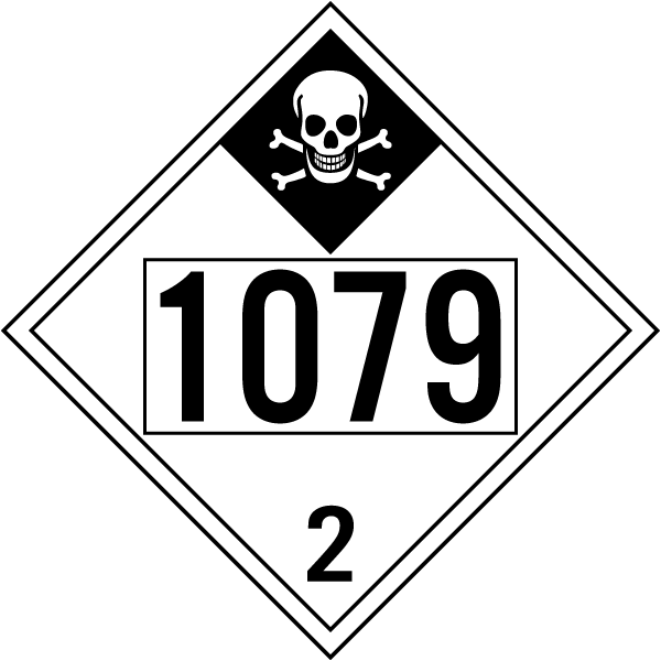 UN #1079 Hazard Class 2 Placard