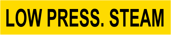 Low Press. Steam Pipe Label
