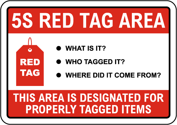 This Area Is Designated For Properly Tagged Items Sign