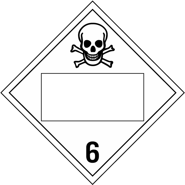 Blank Toxic Gas Class 6 Placard