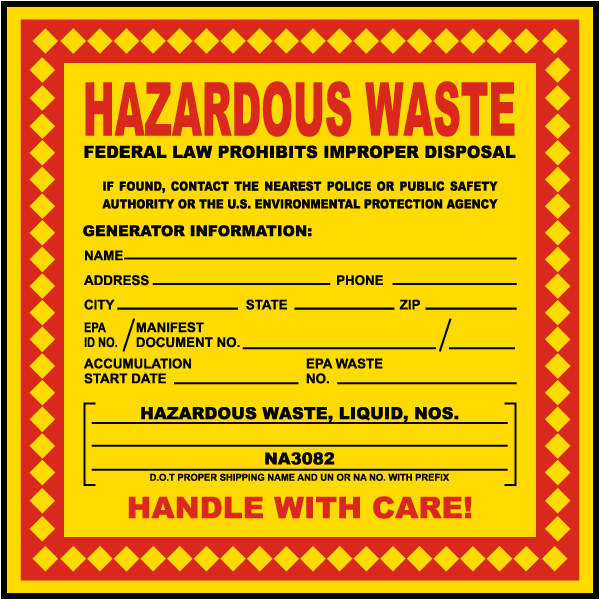 Hazardous Waste Label Get 10 Off Now