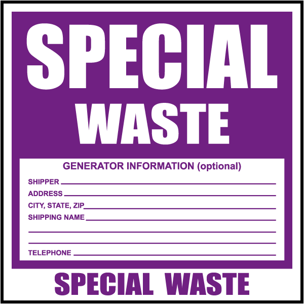 Special Waste Label