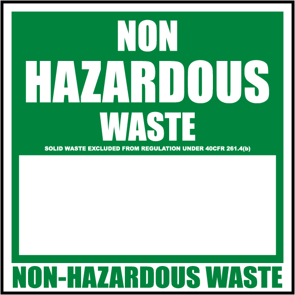 Non Hazardous Waste Label L2445 by
