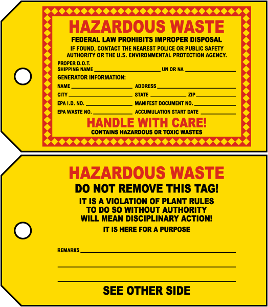 Hazardous Waste Tag