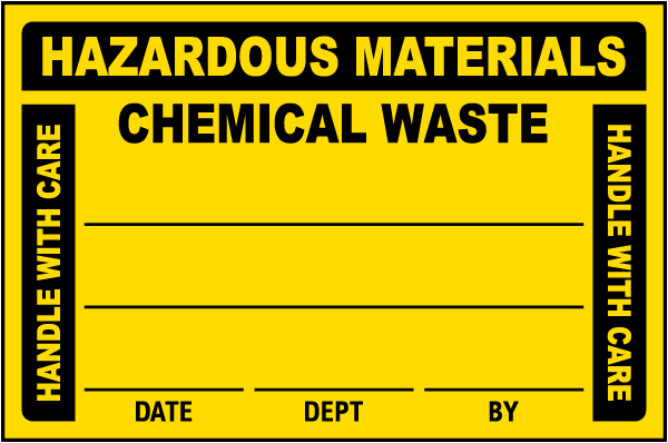 Hazardous Materials Chemical Waste Label