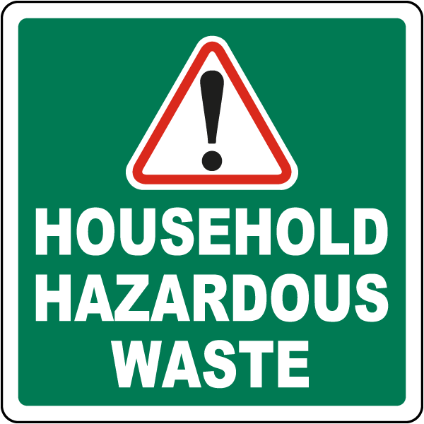 Household Hazardous Waste Label