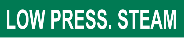 Low Press. Steam Pipe Label