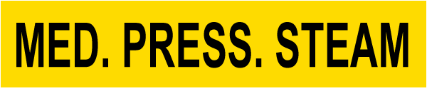 Med. Press. Steam Pipe Label