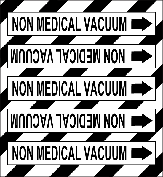 Non Medical Vacuum Medical Gas Marker