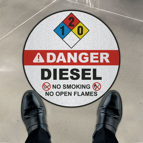 NFPA Diesel 1-2-0 Floor Sign