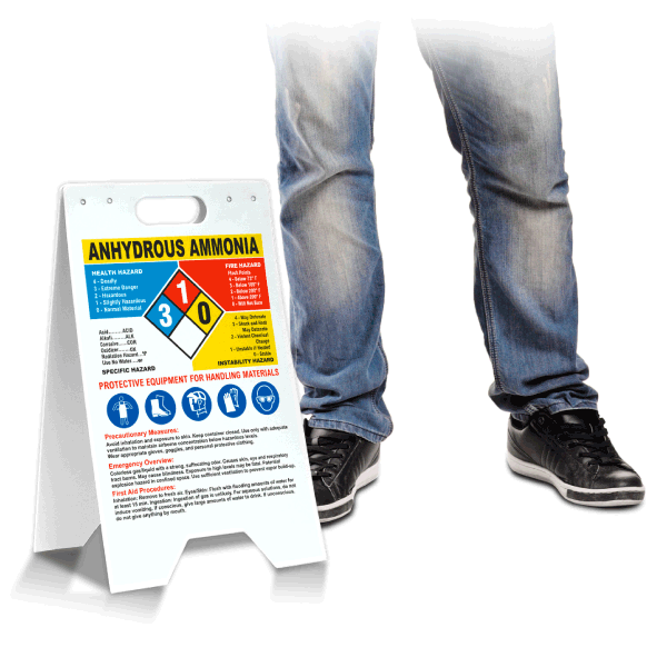 Anhydrous Ammonia Hazardous Material White Floor Stand