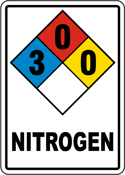 NFPA Nitrogen 3-0-0 Sign