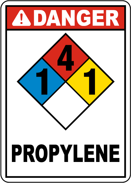 NFPA Danger Propylene 1-4-1 Sign