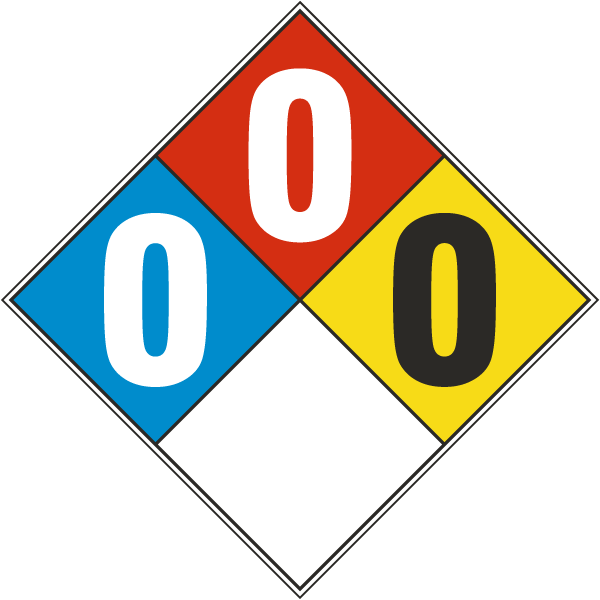 White NFPA Diamond 0-0-0