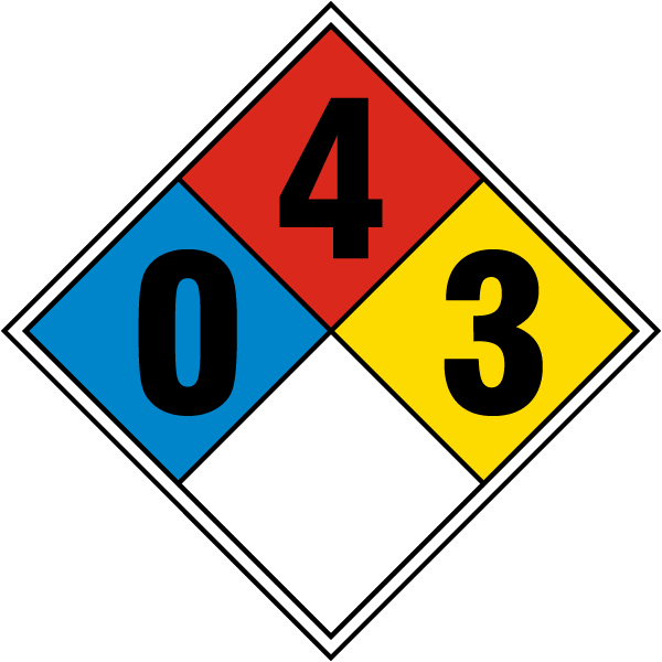 NFPA Diamond 0-4-3