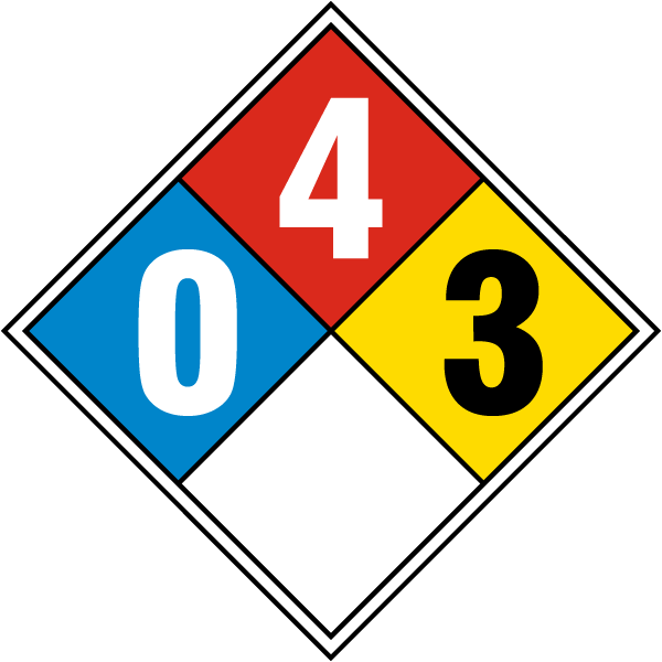 NFPA Diamond 0-4-3