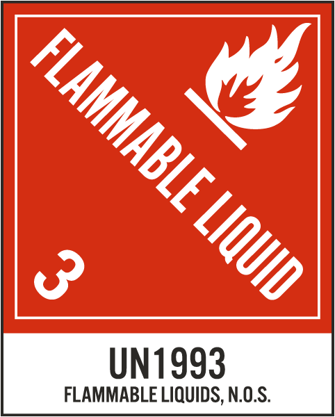 UN1993 Flammable Liquids Label