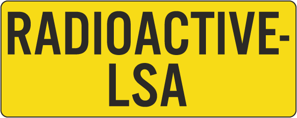 Radioactive-LSA Label