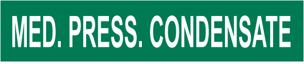 Med Press Condensate Pipe Label