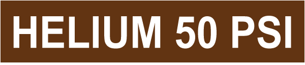 Helium 50 Psi Pipe Label
