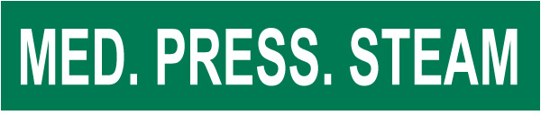 Med. Press. Steam Pipe Label