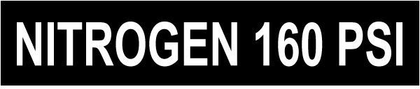 Nitrogen 160 Psi Pipe Label