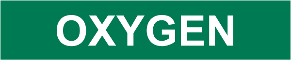 Oxygen Pipe Label