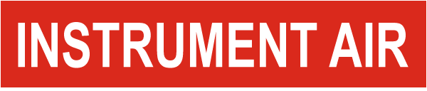 Instrument Air Pipe Label