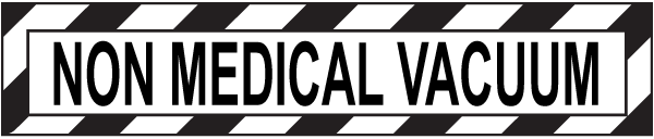 Non Medical Vacuum Pipe Label