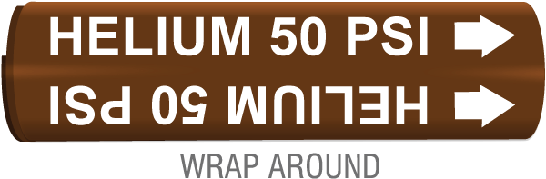 Helium 50 Psi Wrap Around Pipe Marker