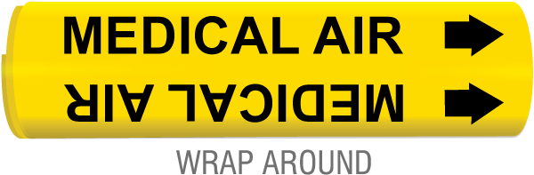 Medical Air Wrap Around Pipe Marker