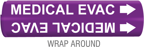 Medical Evac Wrap Around Pipe Marker