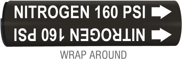 Nitrogen 160 Psi Wrap Around Pipe Marker