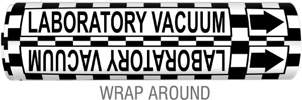 Laboratory Vacuum Wrap Around Pipe Marker